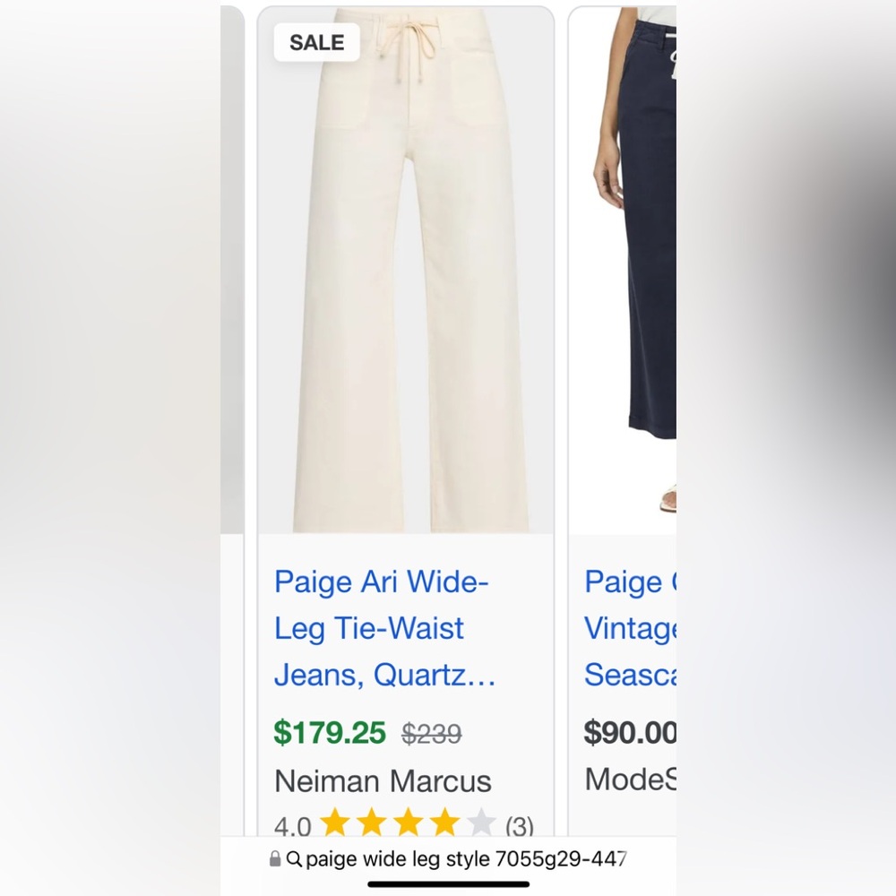 Cream Wide-Leg Pants NEW / WOT. Soft soft stretch pants ❤️ fits size 6/8.
